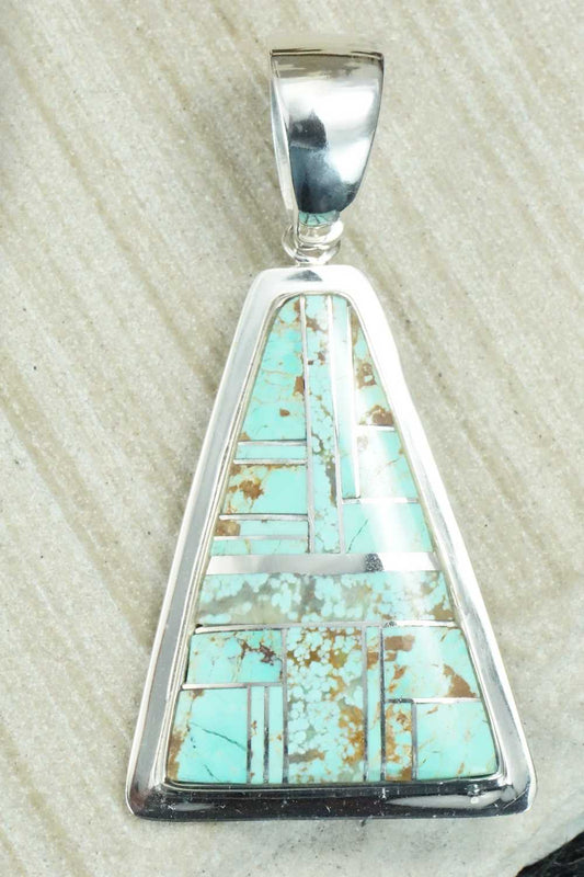 Turquoise & Sterling Silver Pendant - Navajo