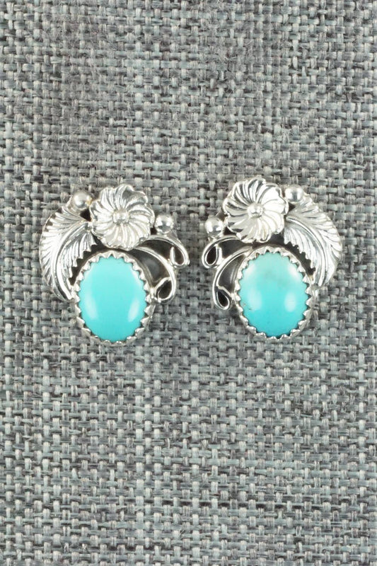 Turquoise & Sterling Silver Earrings - Rita Largo