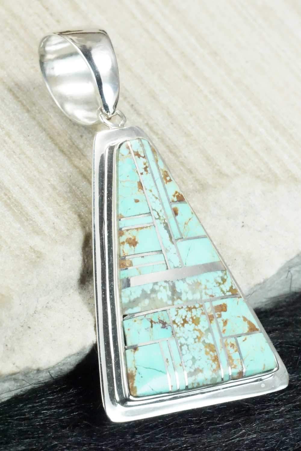 Turquoise & Sterling Silver Pendant - Navajo
