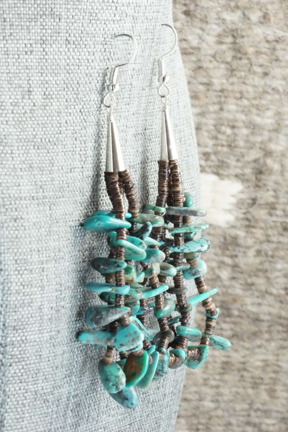 Turquoise & Sterling Silver Earrings - Daniel Coriz