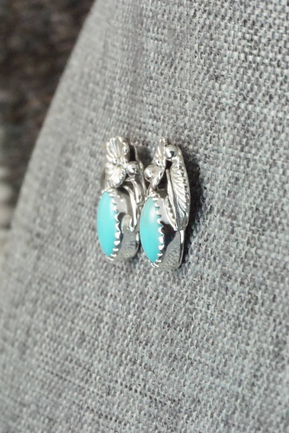 Turquoise & Sterling Silver Earrings - Rita Largo