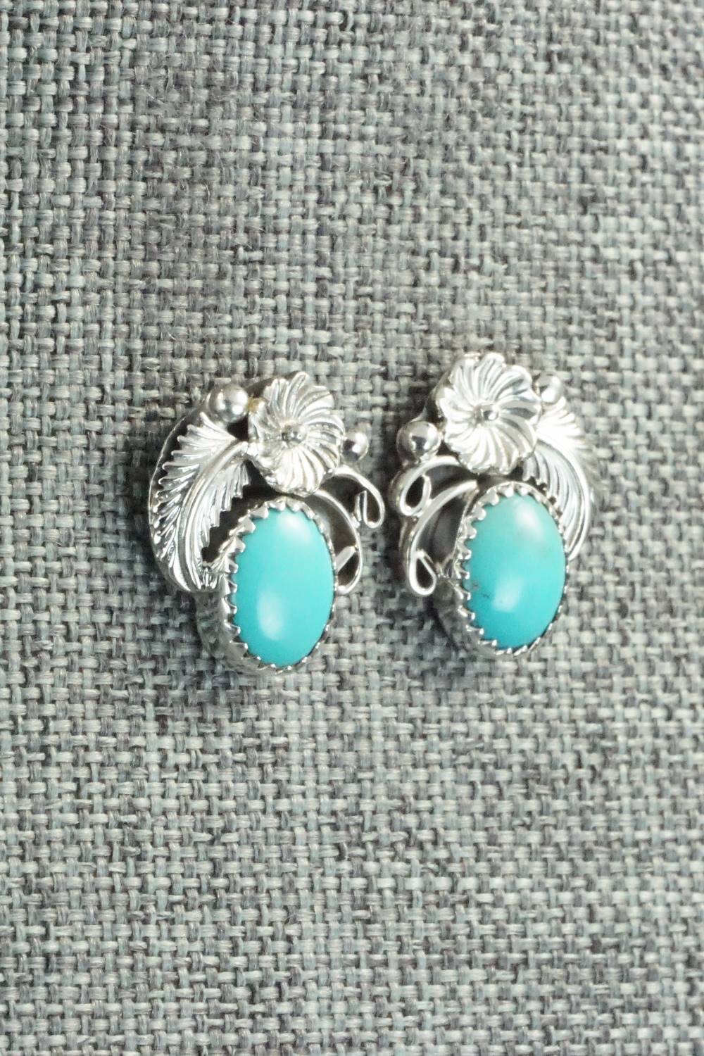 Turquoise & Sterling Silver Earrings - Rita Largo