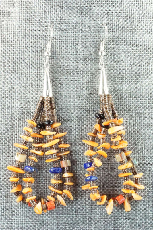 Spiny Oyster & Sterling Silver Earrings - Daniel Coriz