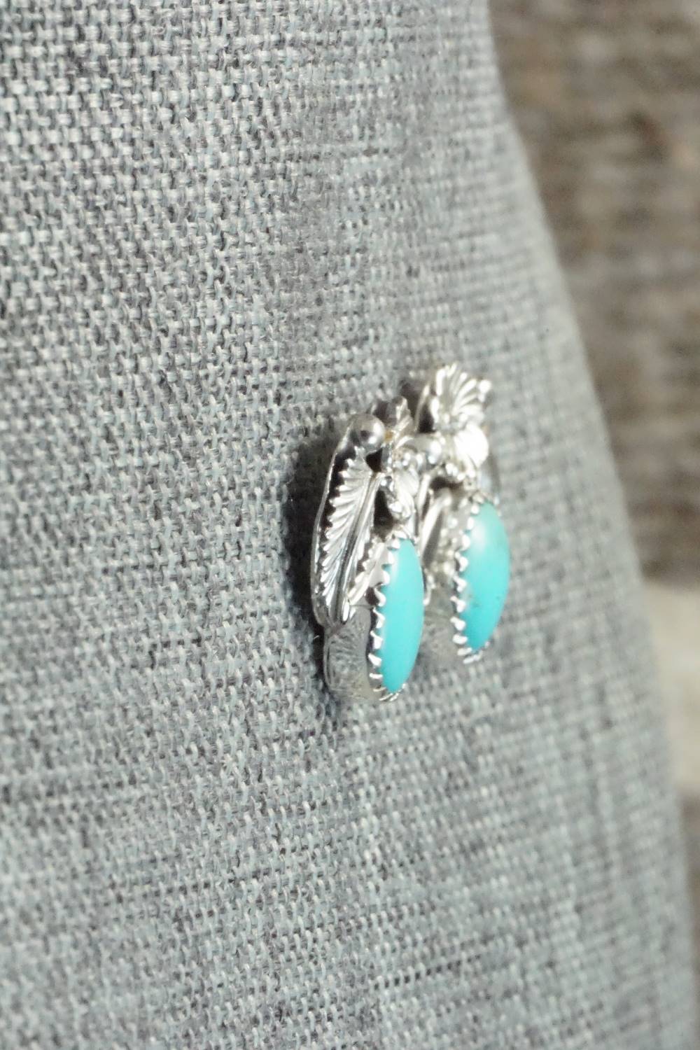 Turquoise & Sterling Silver Earrings - Rita Largo