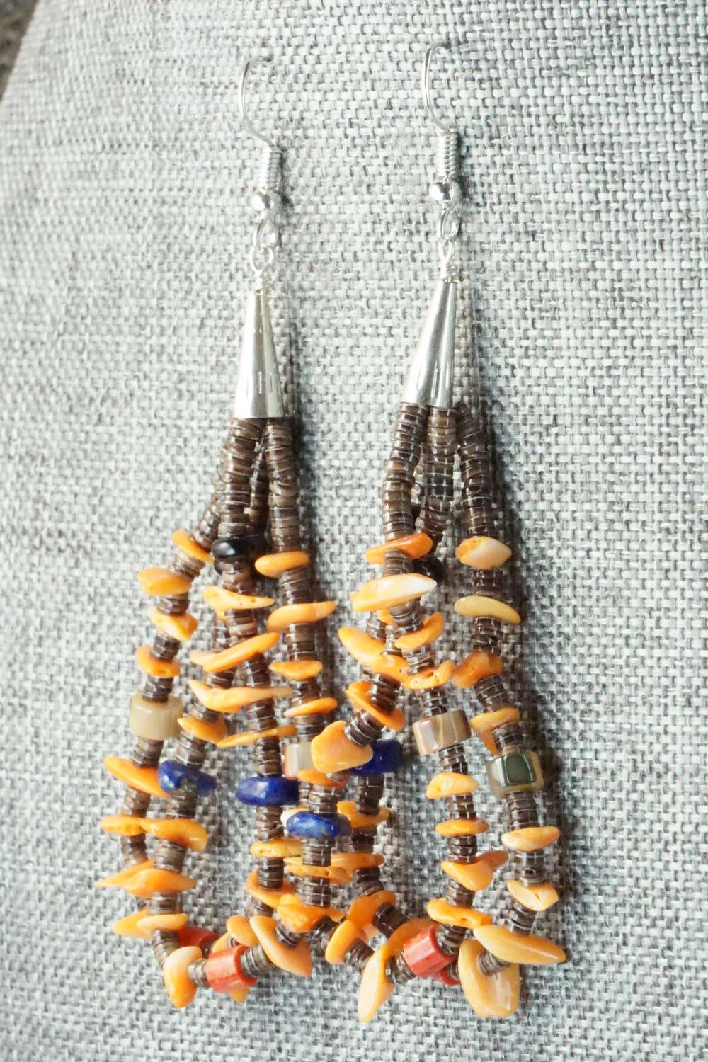 Spiny Oyster & Sterling Silver Earrings - Daniel Coriz