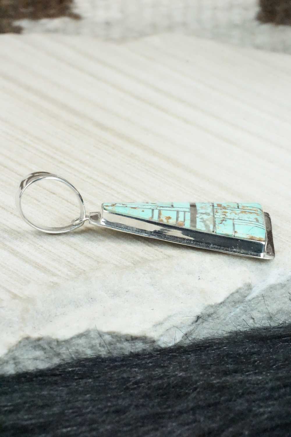 Turquoise & Sterling Silver Pendant - Navajo