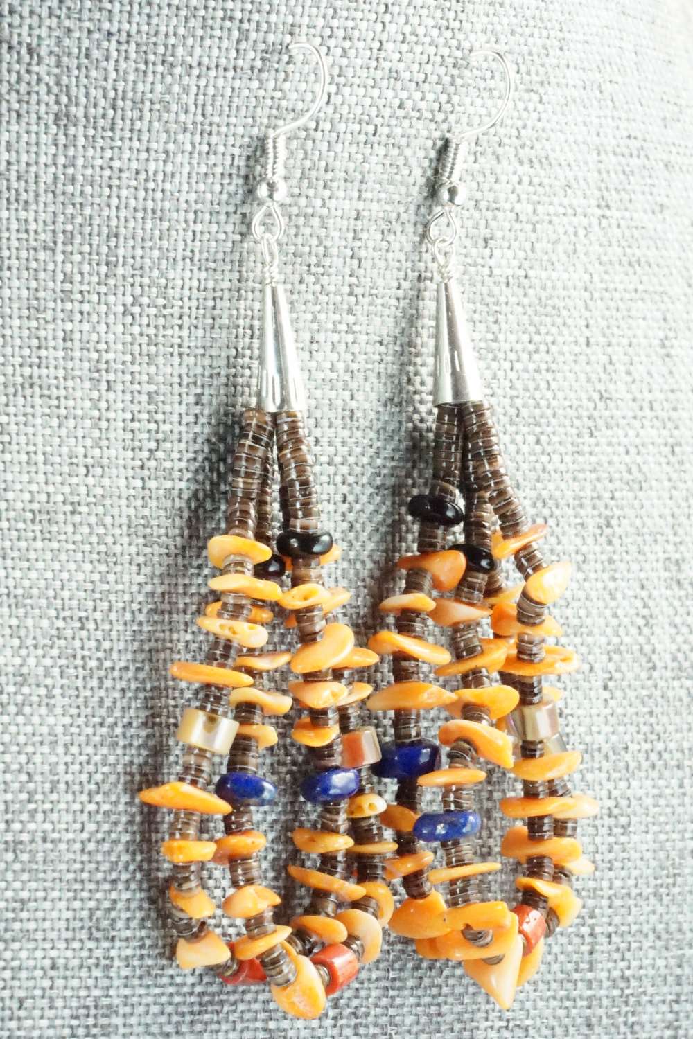 Spiny Oyster & Sterling Silver Earrings - Daniel Coriz