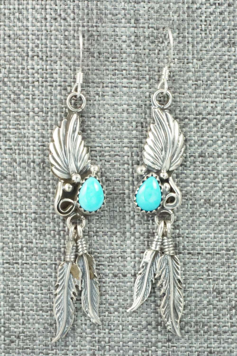 Turquoise & Sterling Silver Earrings - Etta Larry