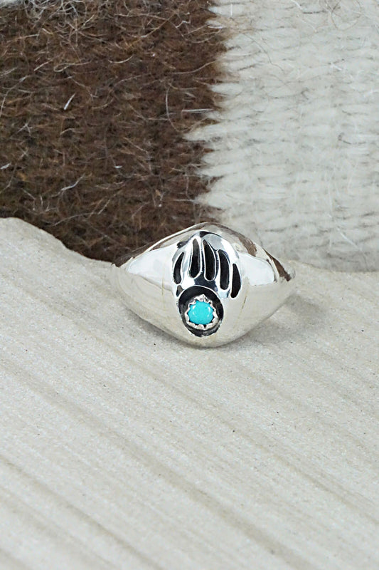 Turquoise & Sterling Silver Ring - Pearlene Spencer - Size 12