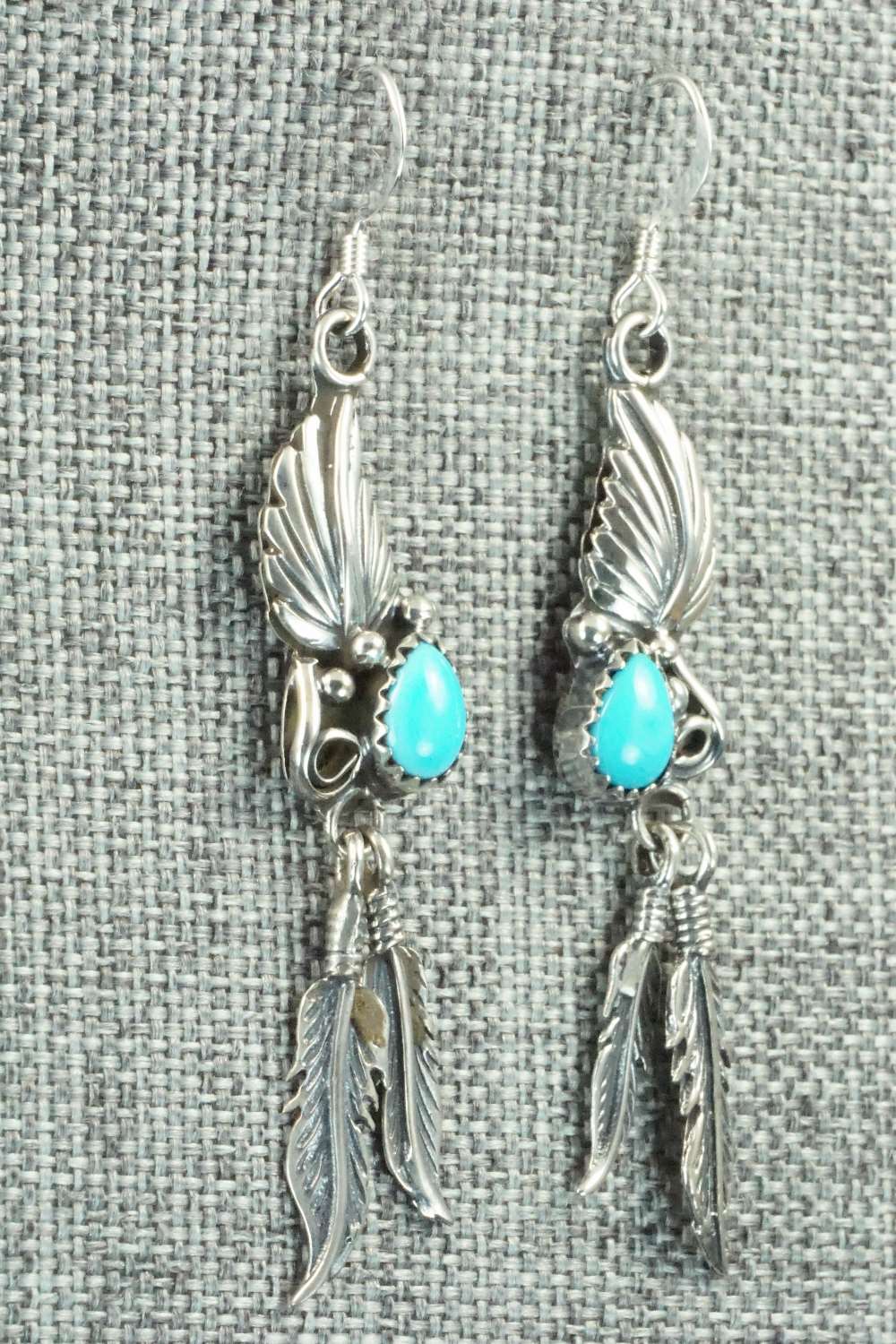 Turquoise & Sterling Silver Earrings - Etta Larry