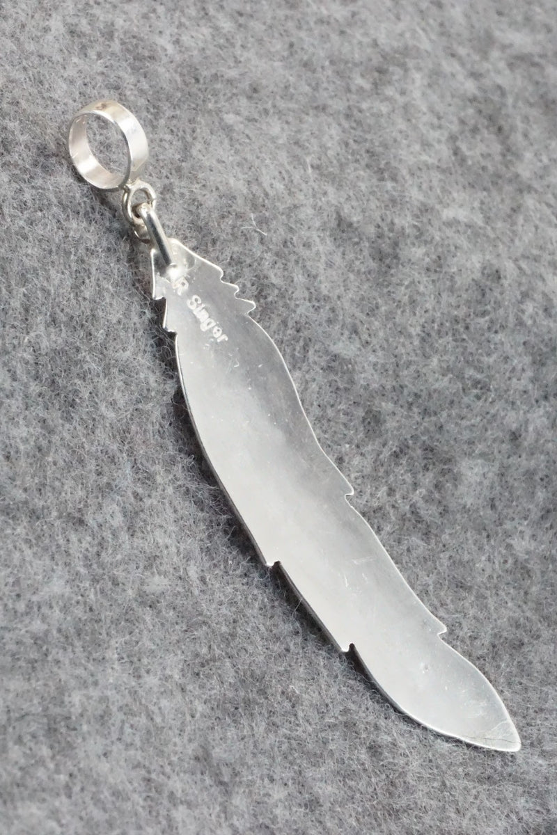 Turquoise & Sterling Silver Pendant - Rosita Singer
