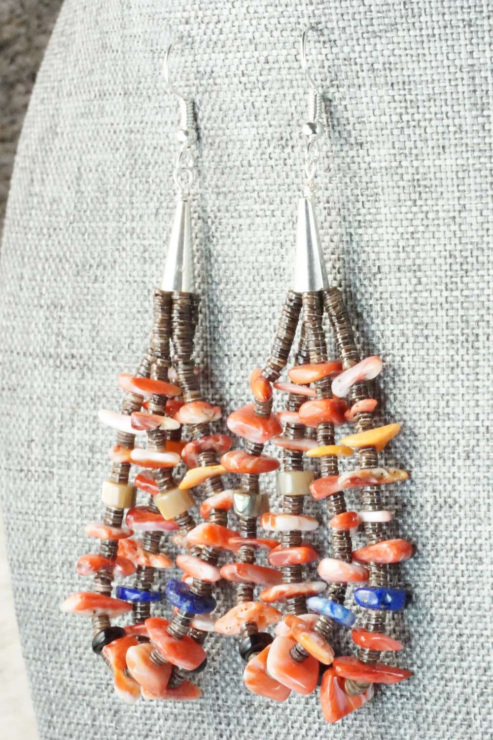 Spiny Oyster & Sterling Silver Earrings - Daniel Coriz