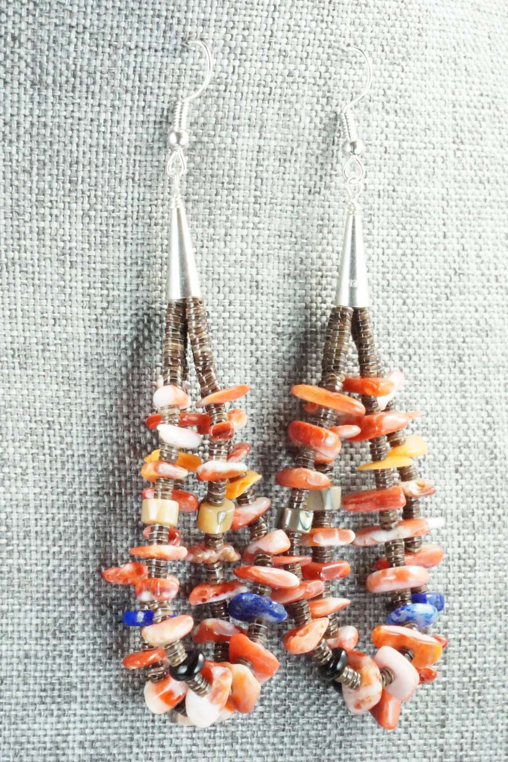 Spiny Oyster & Sterling Silver Earrings - Daniel Coriz