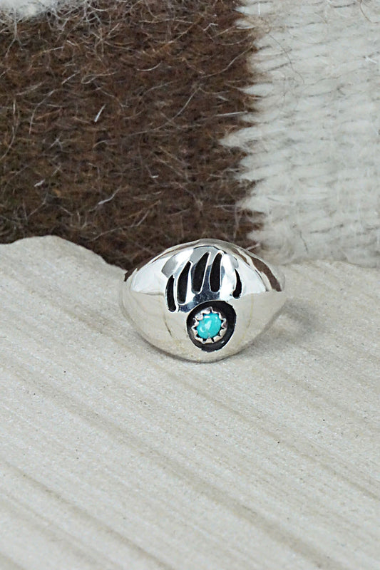 Turquoise & Sterling Silver Ring - Pearlene Spencer - Size 9