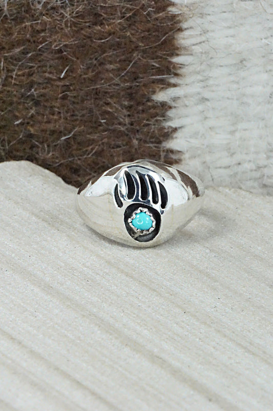 Turquoise & Sterling Silver Ring - Pearlene Spencer - Size 9.75