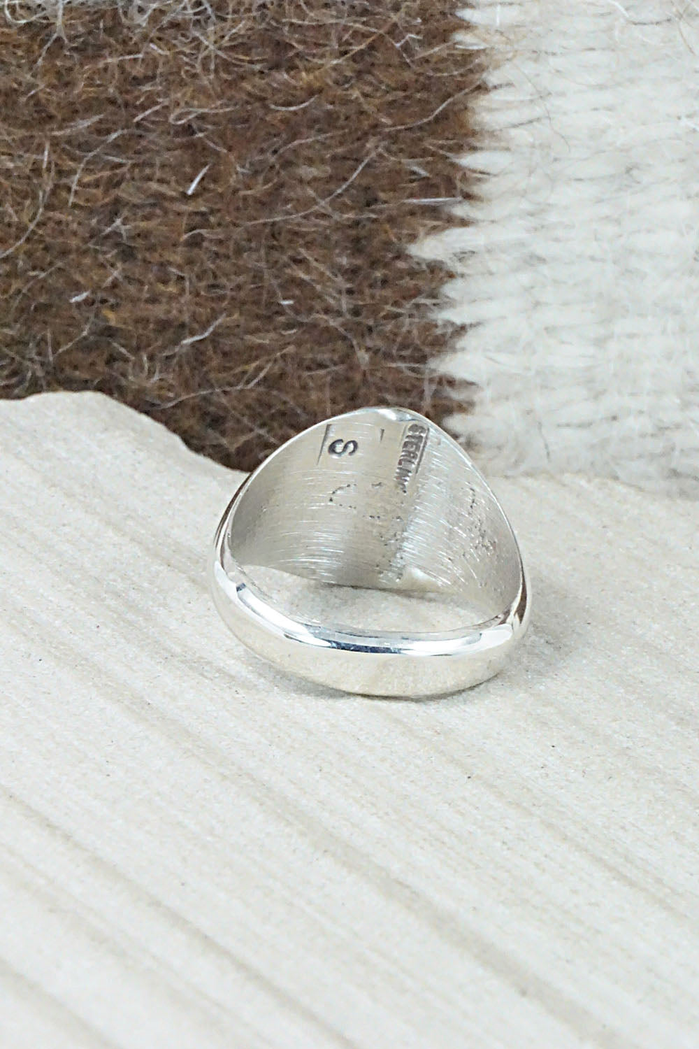 Turquoise & Sterling Silver Ring - Pearlene Spencer - Size 9.75