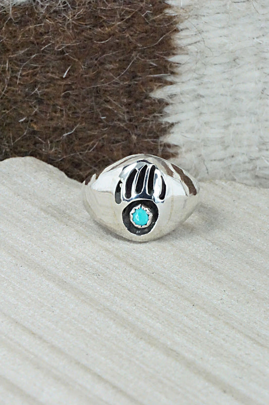 Turquoise & Sterling Silver Ring - Pearlene Spencer - Size 9
