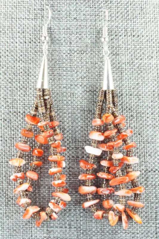 Spiny Oyster, Shell & Sterling Silver Earrings - Daniel Coriz