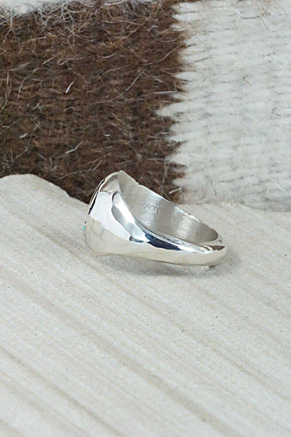 Turquoise & Sterling Silver Ring - Pearlene Spencer - Size 9