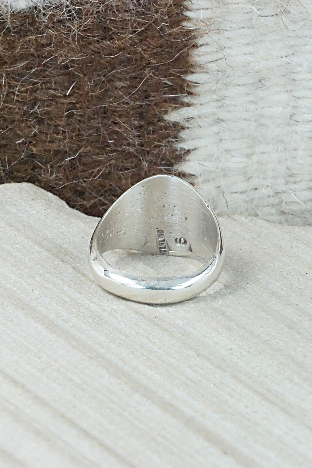 Turquoise & Sterling Silver Ring - Pearlene Spencer - Size 9