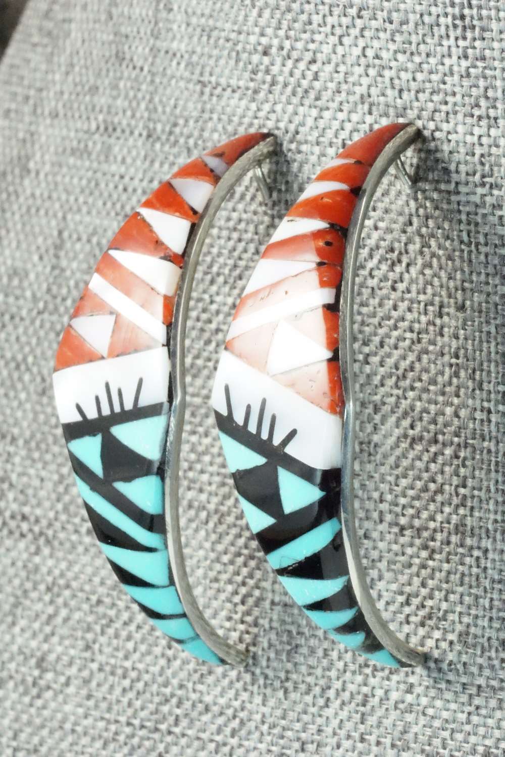 Multi Stone & Sterling Silver Earrings - Leif Esalio