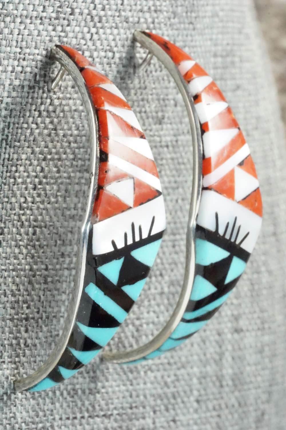 Multi Stone & Sterling Silver Earrings - Leif Esalio