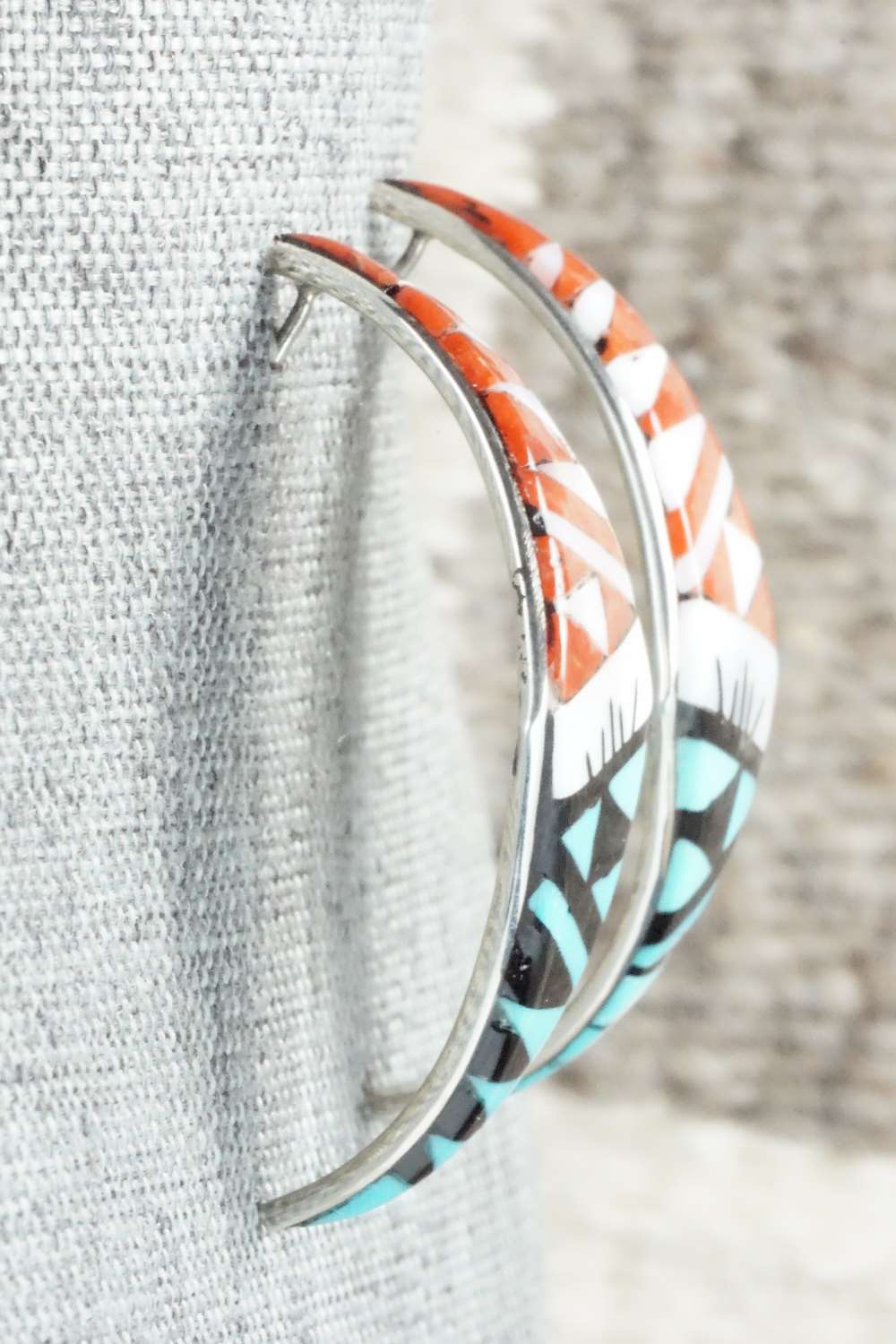 Multi Stone & Sterling Silver Earrings - Leif Esalio