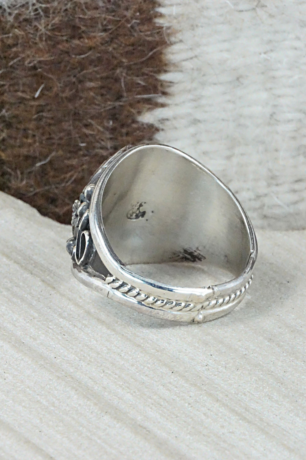 Turquoise & Sterling Silver Ring - Gilbert Smith - Size 15