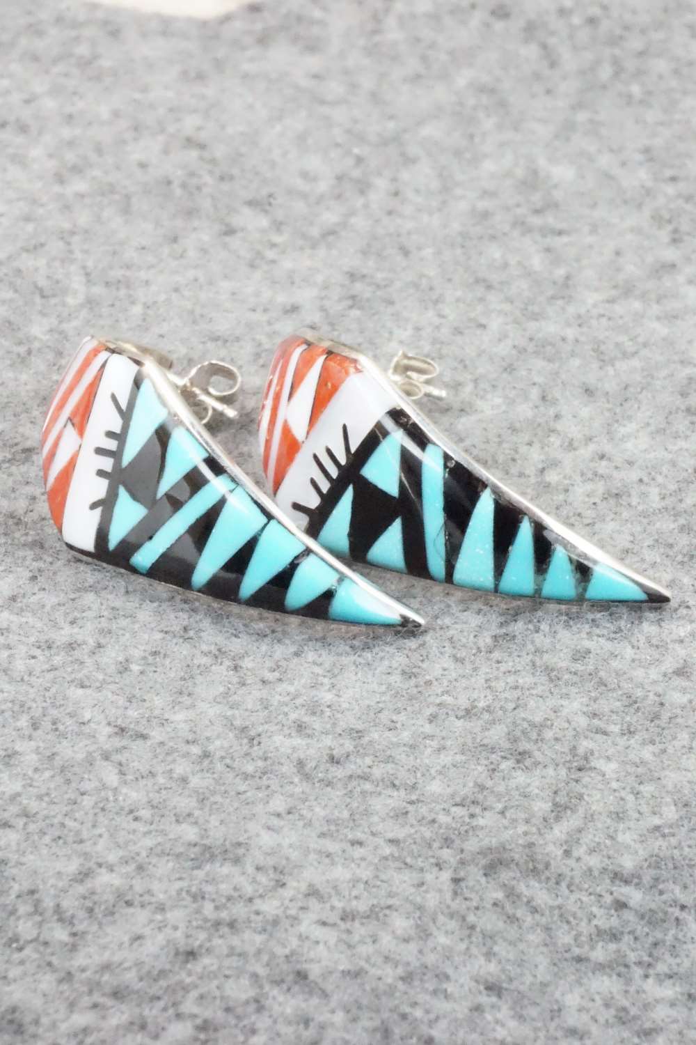 Multi Stone & Sterling Silver Earrings - Leif Esalio