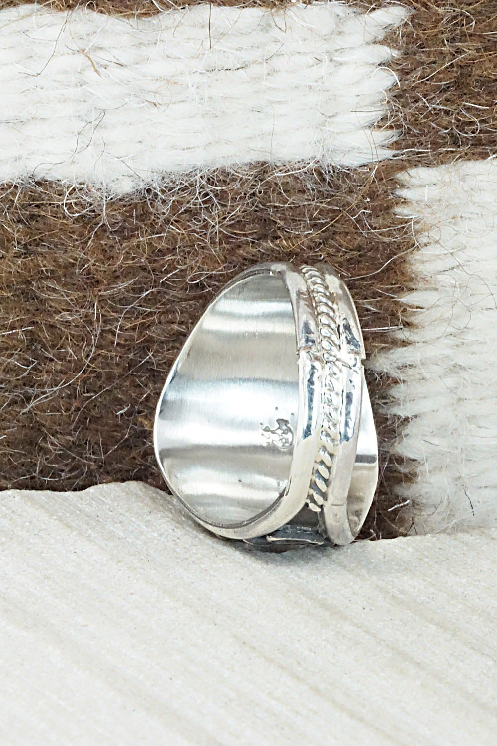 Turquoise & Sterling Silver Ring - Gilbert Smith - Size 15