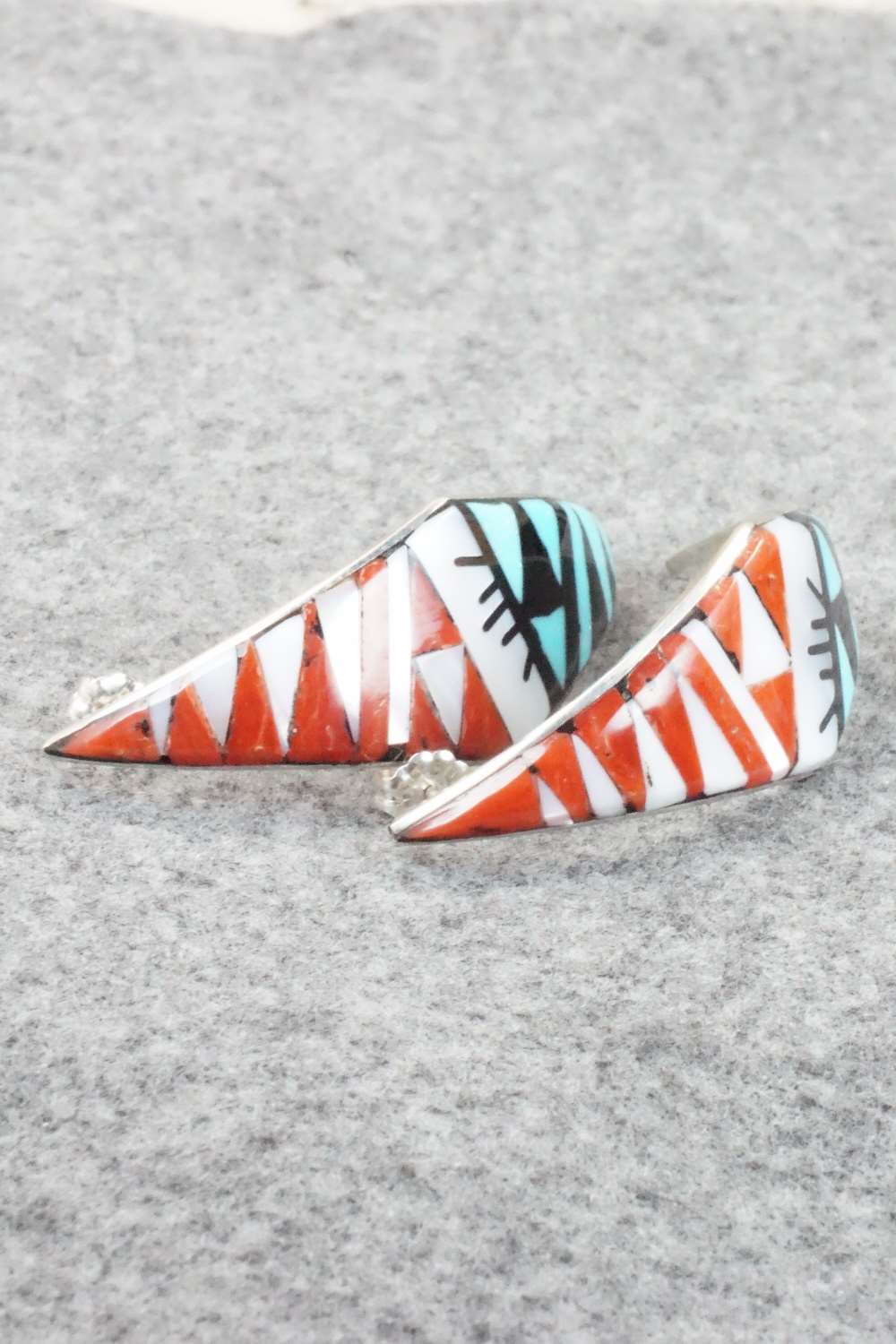 Multi Stone & Sterling Silver Earrings - Leif Esalio