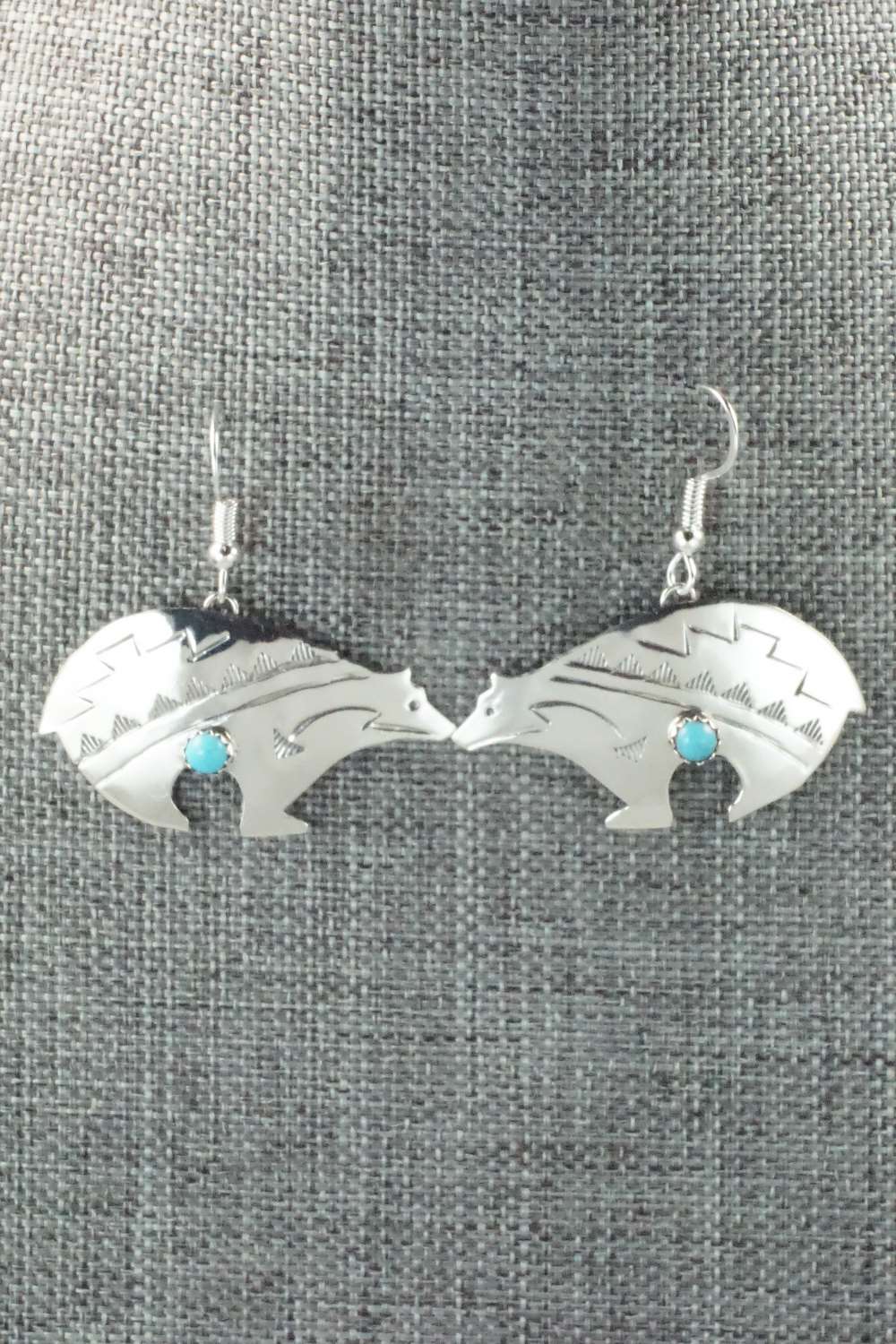 Turquoise & Sterling Silver Earrings - Lena Platero