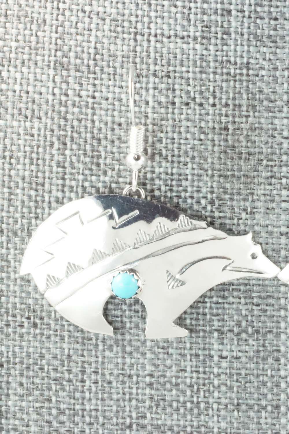 Turquoise & Sterling Silver Earrings - Lena Platero