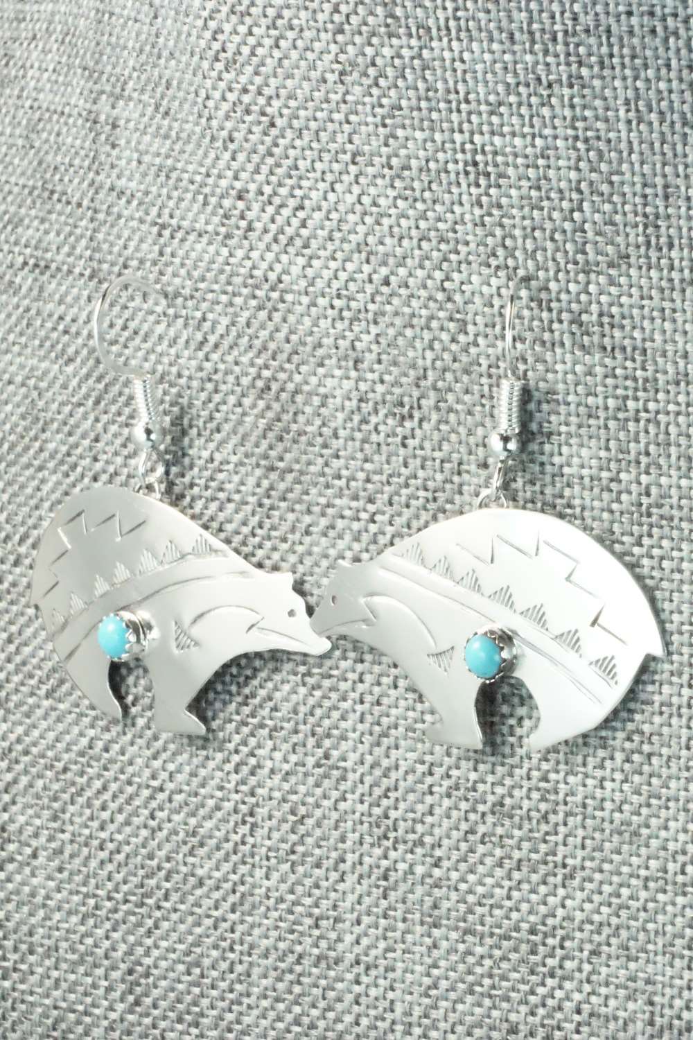 Turquoise & Sterling Silver Earrings - Lena Platero