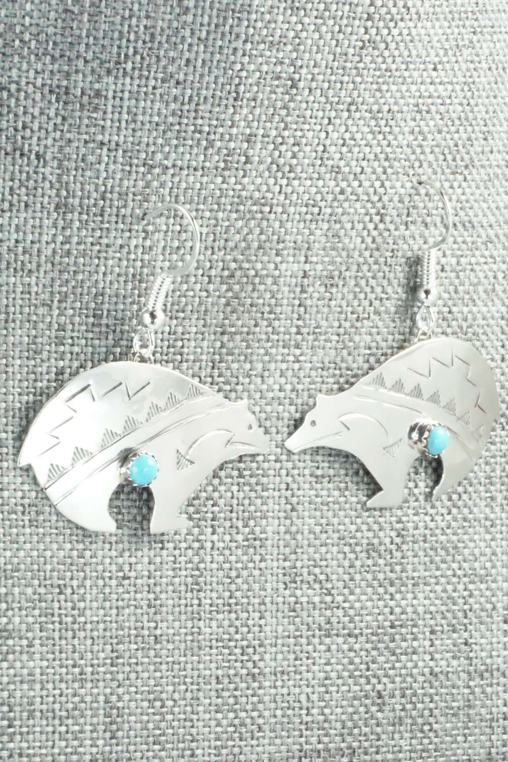 Turquoise & Sterling Silver Earrings - Lena Platero