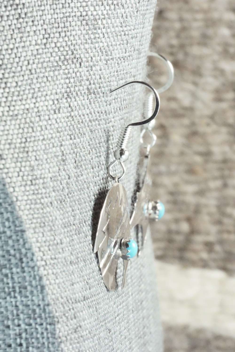 Turquoise & Sterling Silver Earrings - Lena Platero