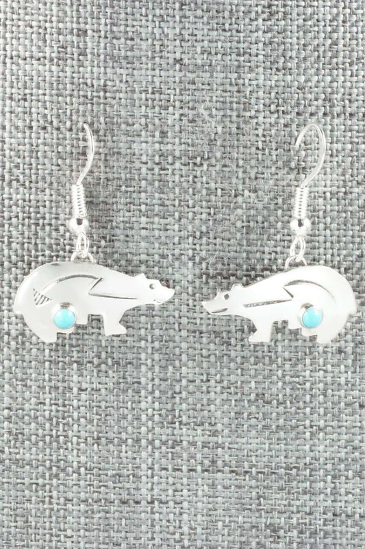 Turquoise & Sterling Silver Earrings - Lena Platero