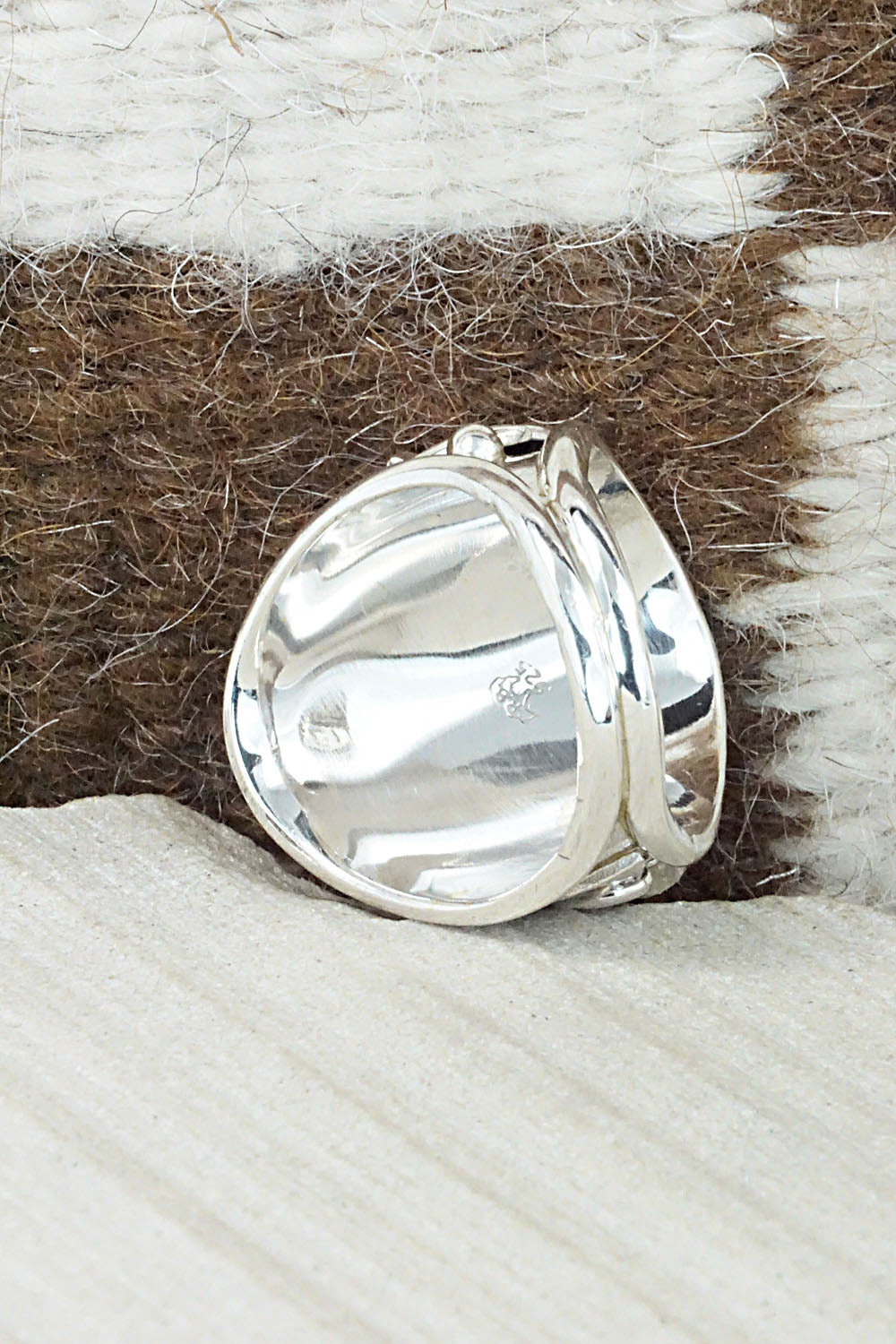 Turquoise and Sterling Silver Ring - Jeanette Saunders - Size 11.75