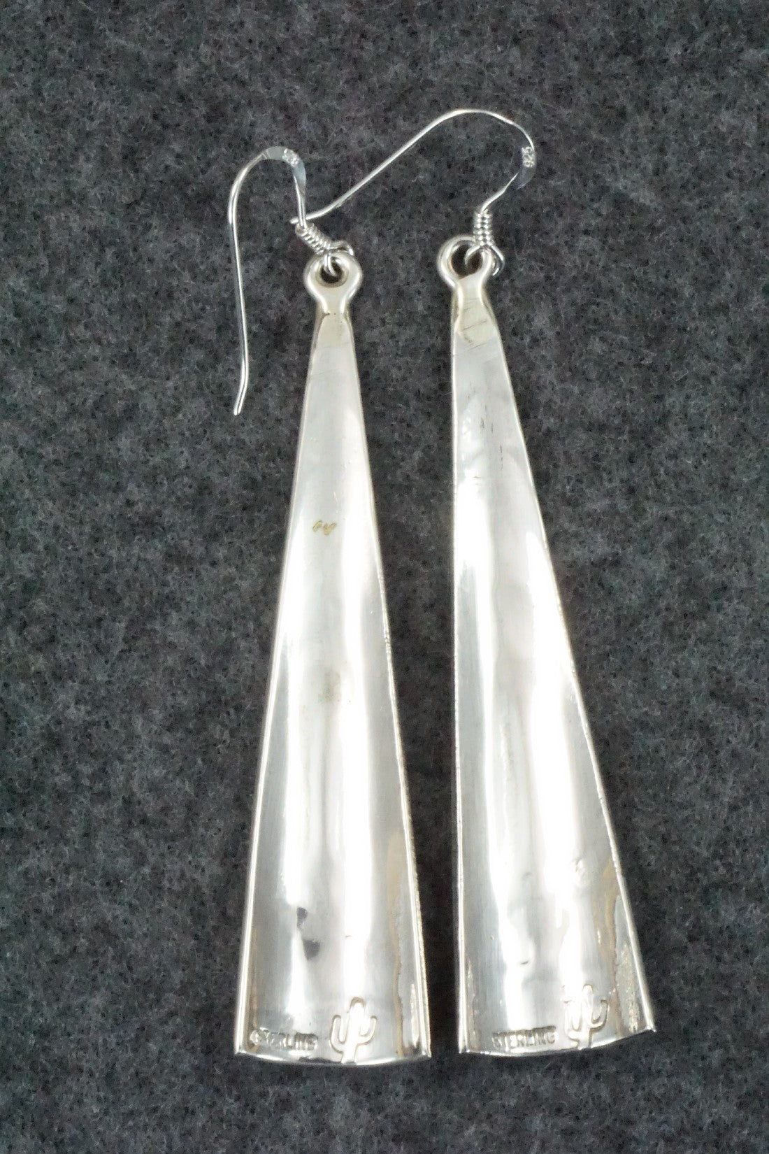 Coral, Turquoise Chip Inlay & Sterling Silver Earrings - Jolene Yazzie