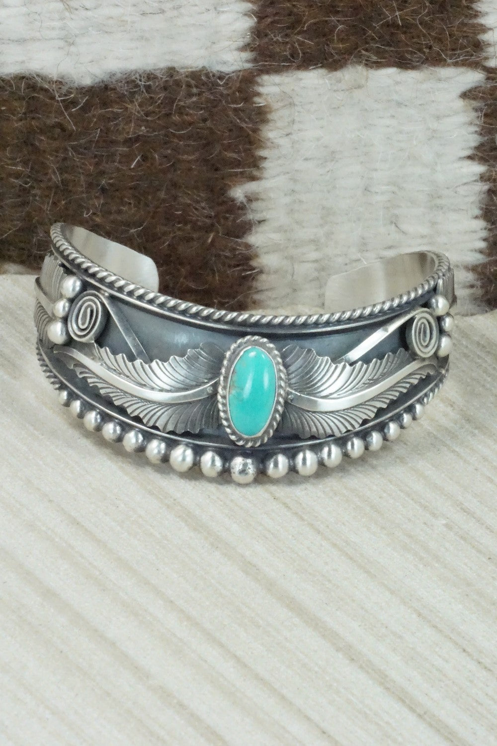 Turquoise & Sterling Silver Bracelet - Tom Lewis