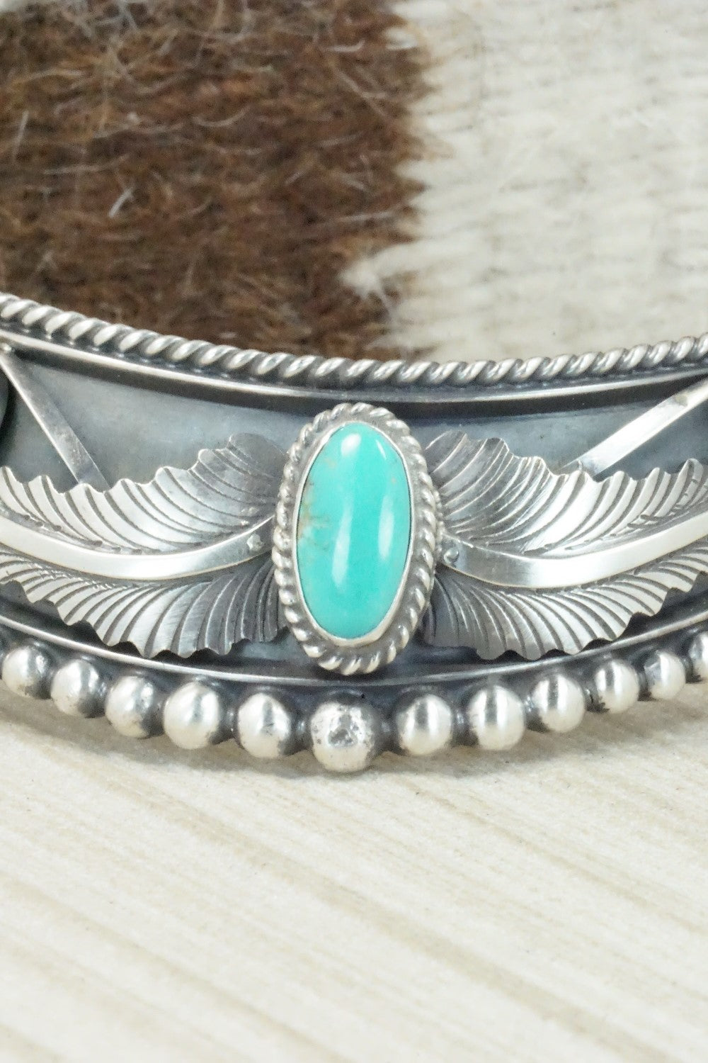 Turquoise & Sterling Silver Bracelet - Tom Lewis