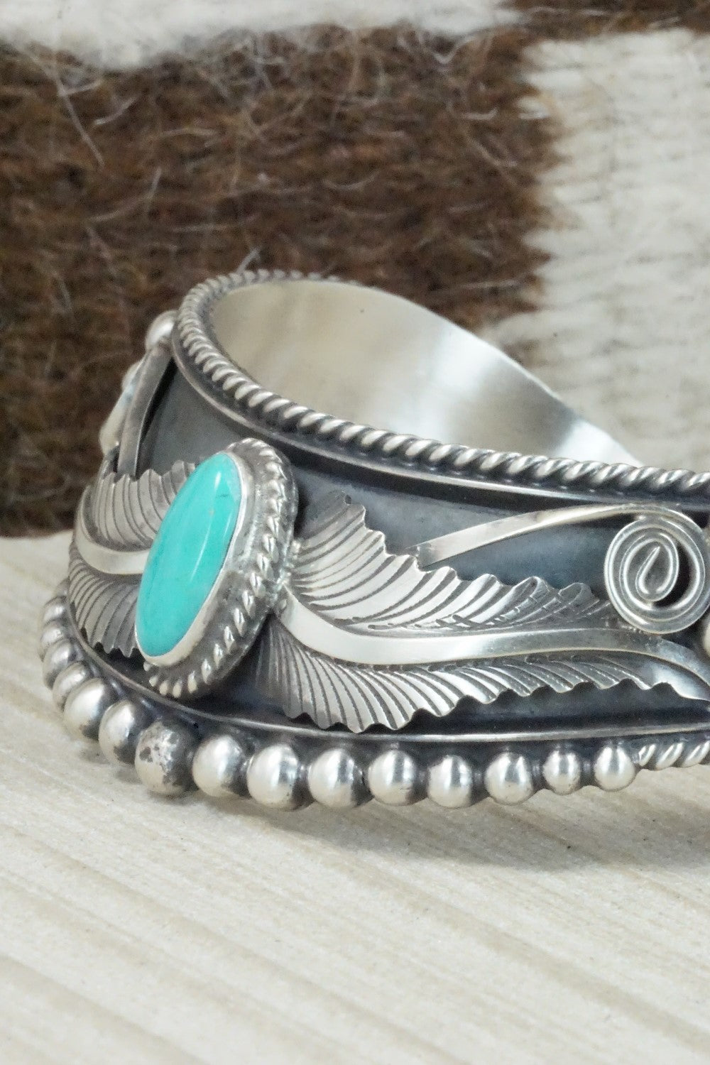 Turquoise & Sterling Silver Bracelet - Tom Lewis