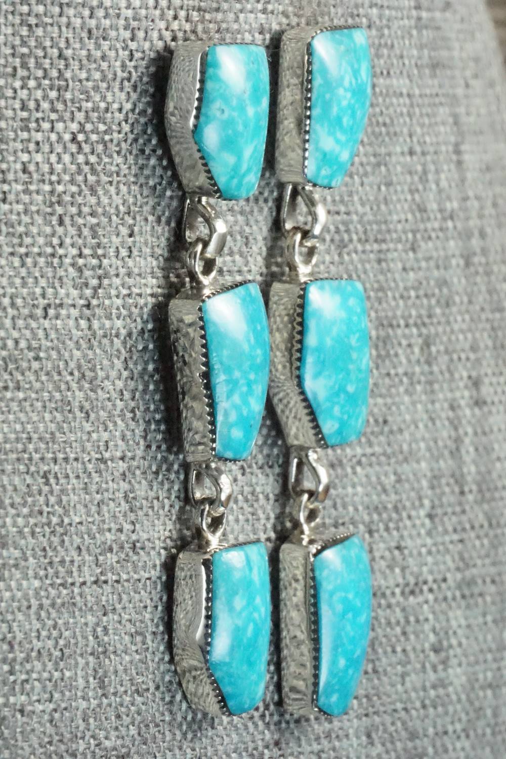 Turquoise & Sterling Silver Earrings - Gregg Yazzie
