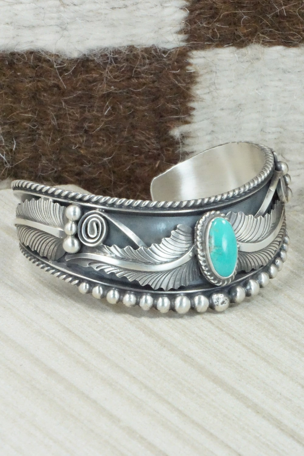 Turquoise & Sterling Silver Bracelet - Tom Lewis