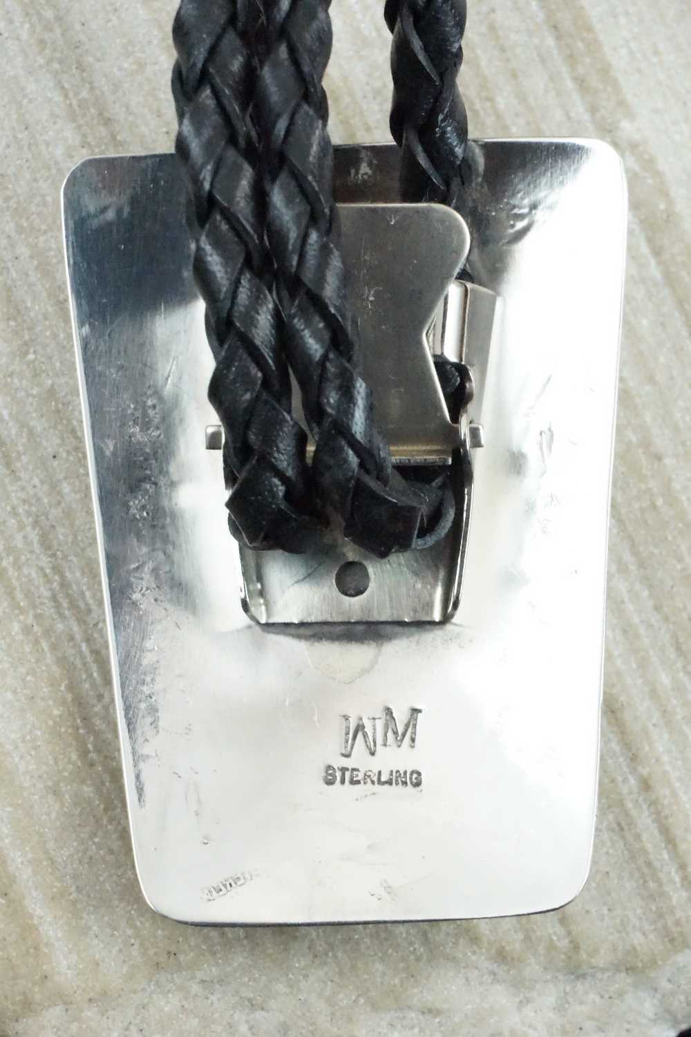 Turquoise, Coral & Sterling Silver Bolo Tie - Wilbur Myers