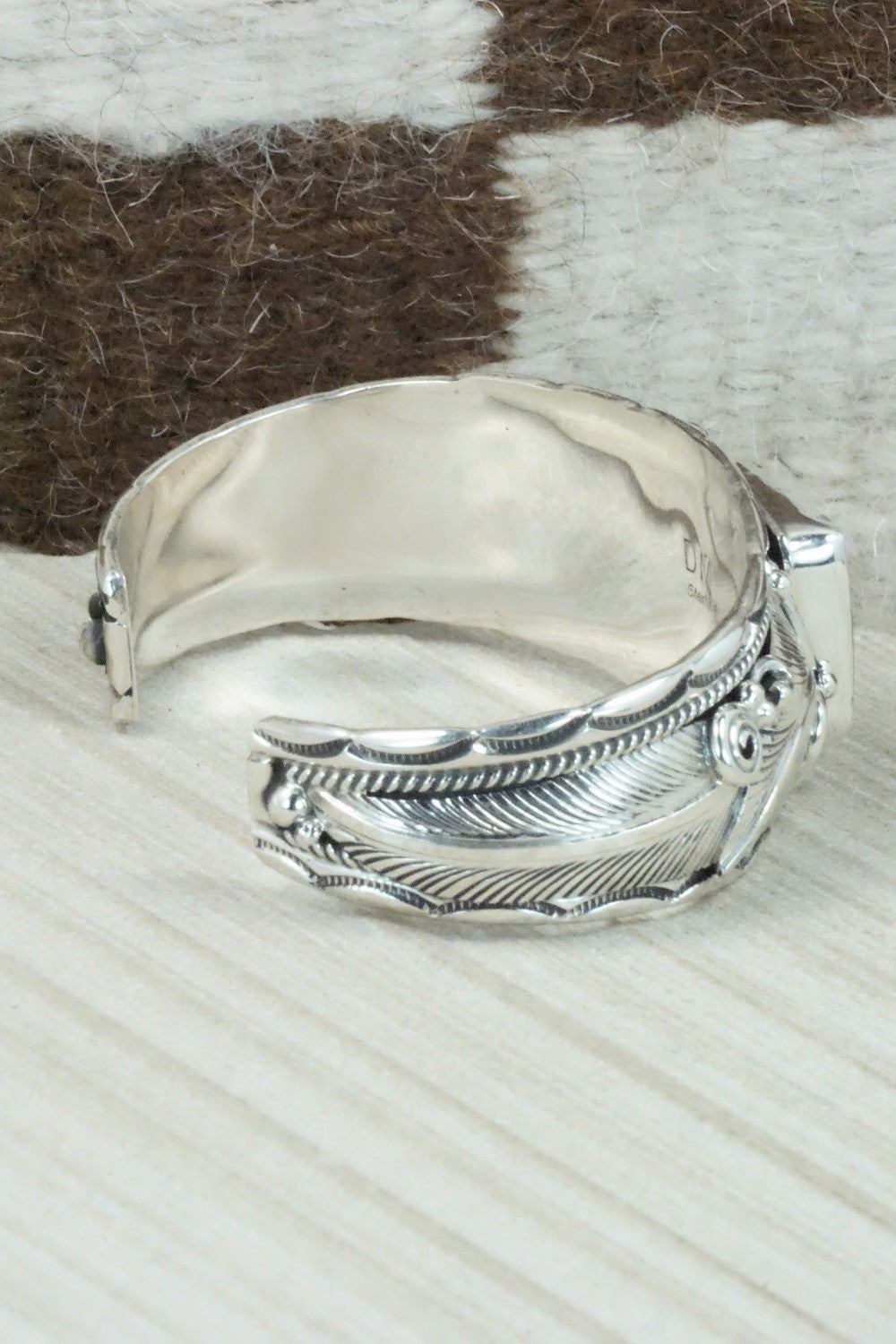 Spiny Oyster & Sterling Silver Bracelet - Darrell Morgan