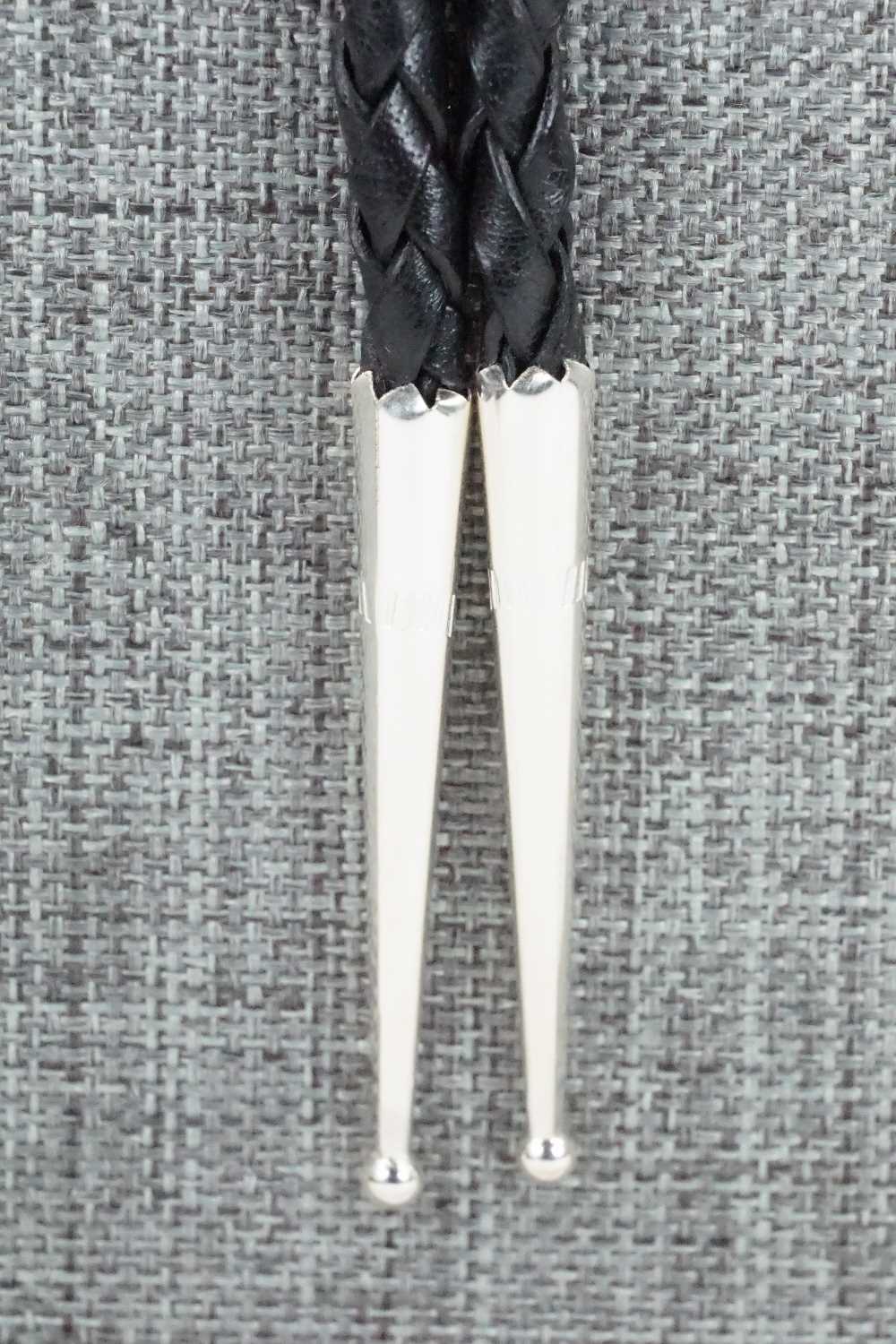 Turquoise & Sterling Silver Bolo Tie - Wilbur Myers