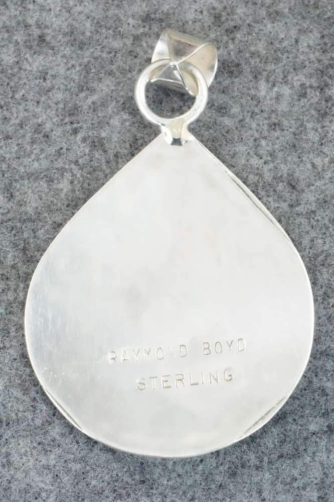 Multi Stone & Sterling Silver Inlay Pendant - Raymond Boyd