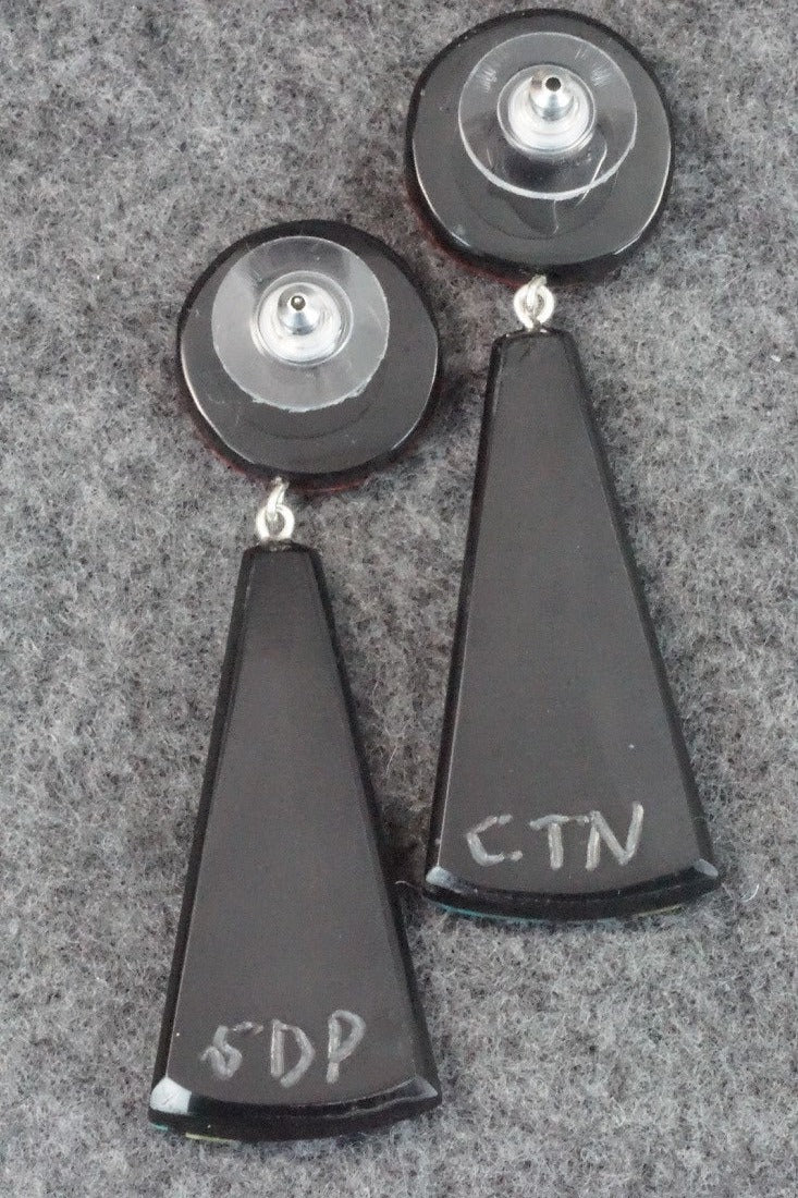 Multi Stone Inlay Earrings - Chris T. Nieto