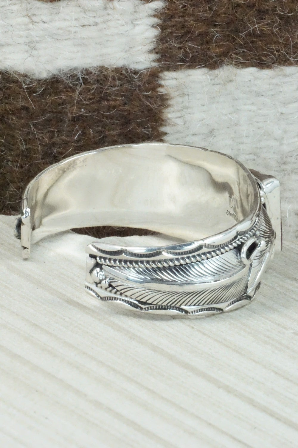Spiny Oyster & Sterling Silver Bracelet - Darrell Morgan